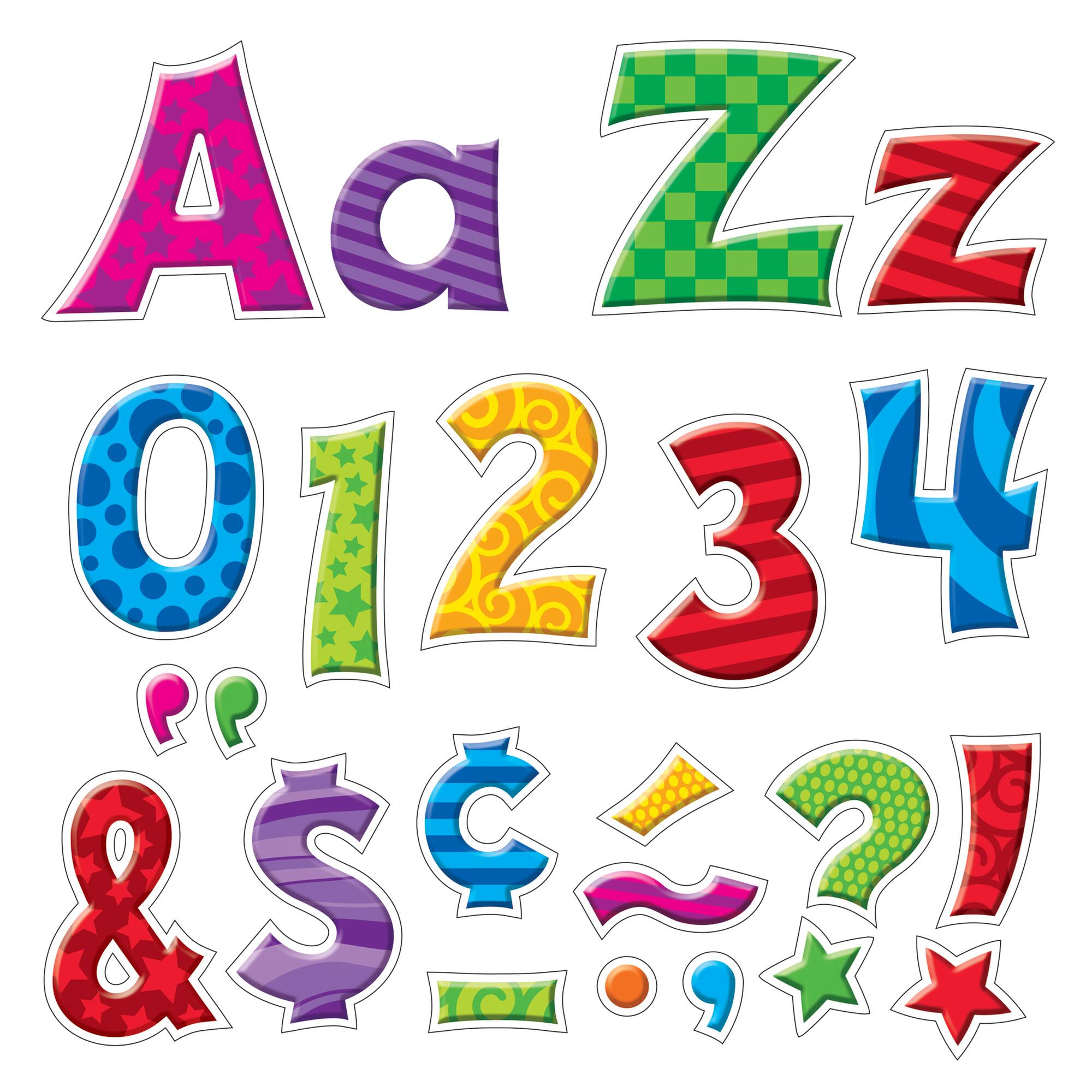 Trend Enterprises Patchwork Furry Friends® 4" Friendly Uppercase/Lowercase Combo Pack Ready Letters®